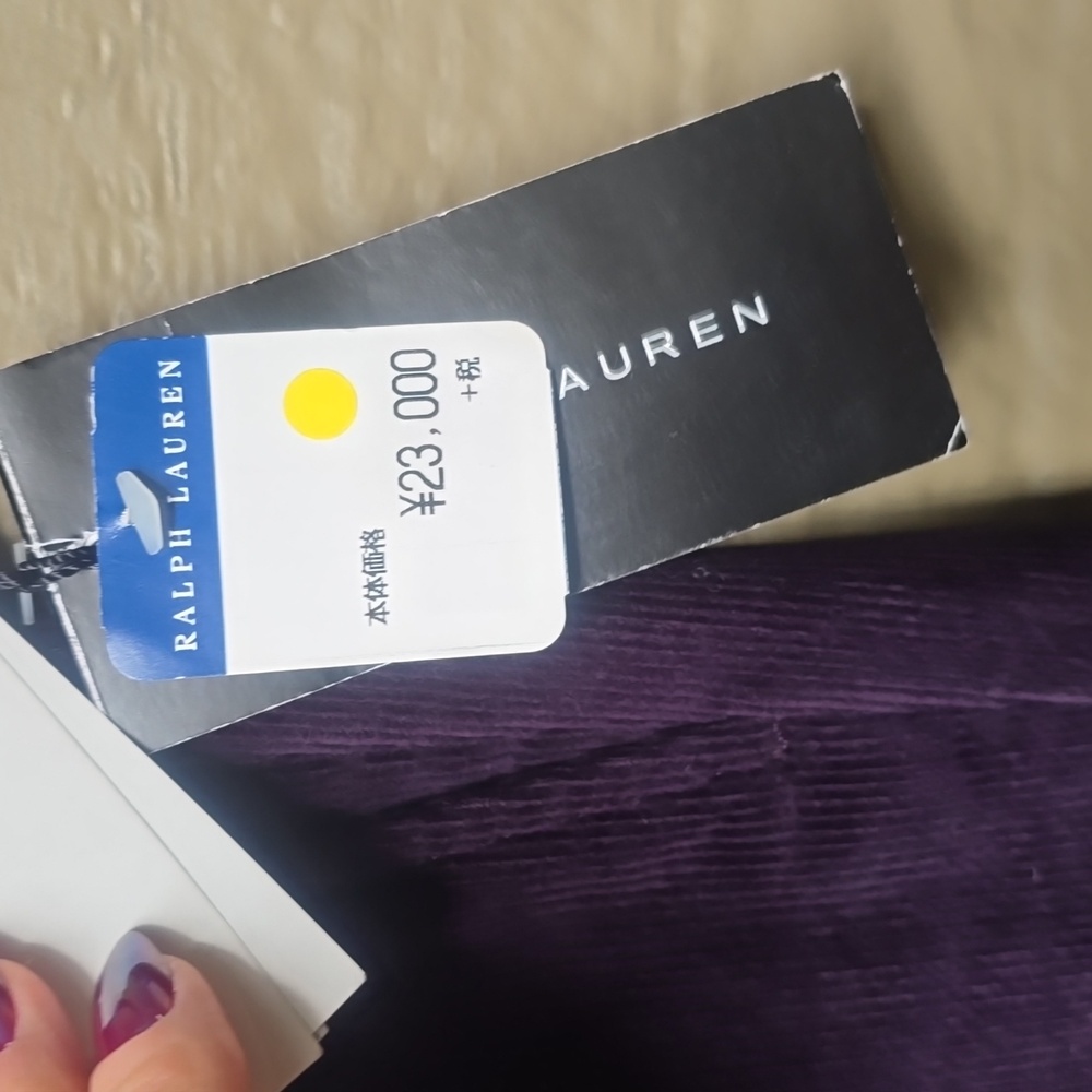 Ralph Lauren Made in Italy Plum Corduroy Tailored Dress Pants  30x27 Cropped - Picture 4 of 14